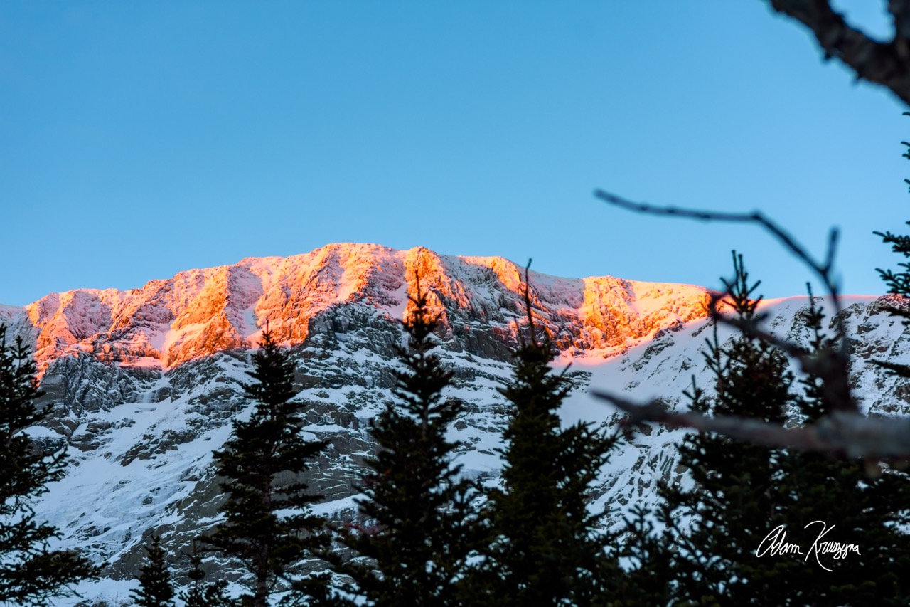 Alpenglow from Chimney Pond
